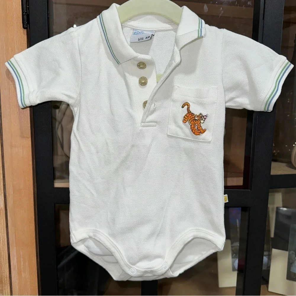 Vintage Disney 1990s tigger winnie the pooh embroidered short sleeve onesie baby